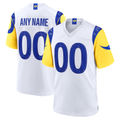 Mdoa Custom LA.Rams White Game Stitched Jerseys