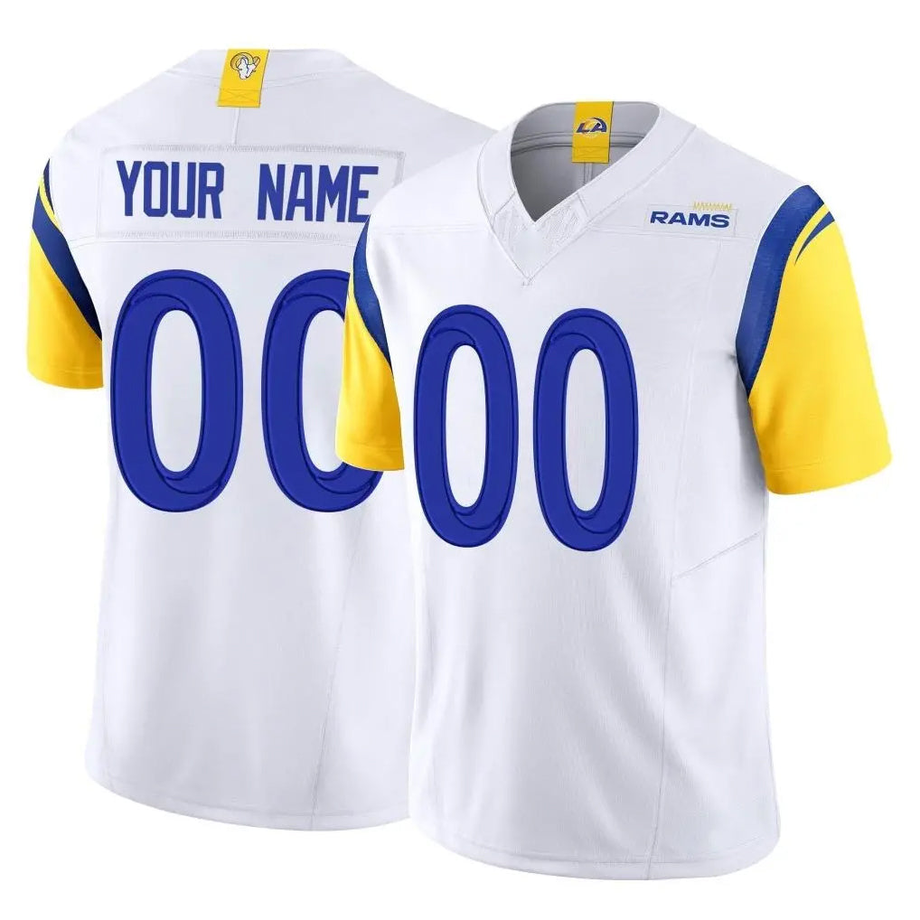 Mdoa Custom LA.Rams White Limited Vapor F.U.S.E. Home Game Any Name & Numbers Stitched Jerseys