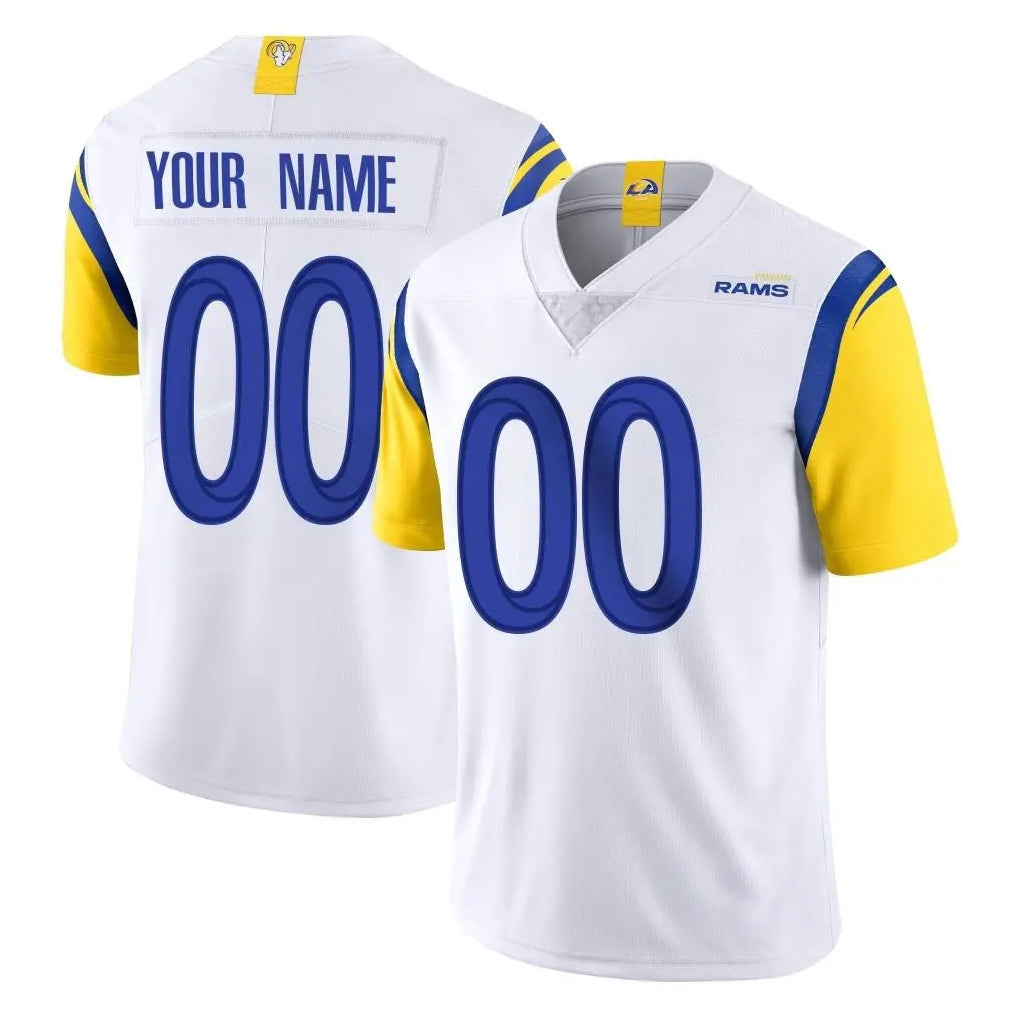 Mdoa Custom LA.Rams White Limited Vapor Untouchable Home Game Any Name & Numbers Stitched Jerseys