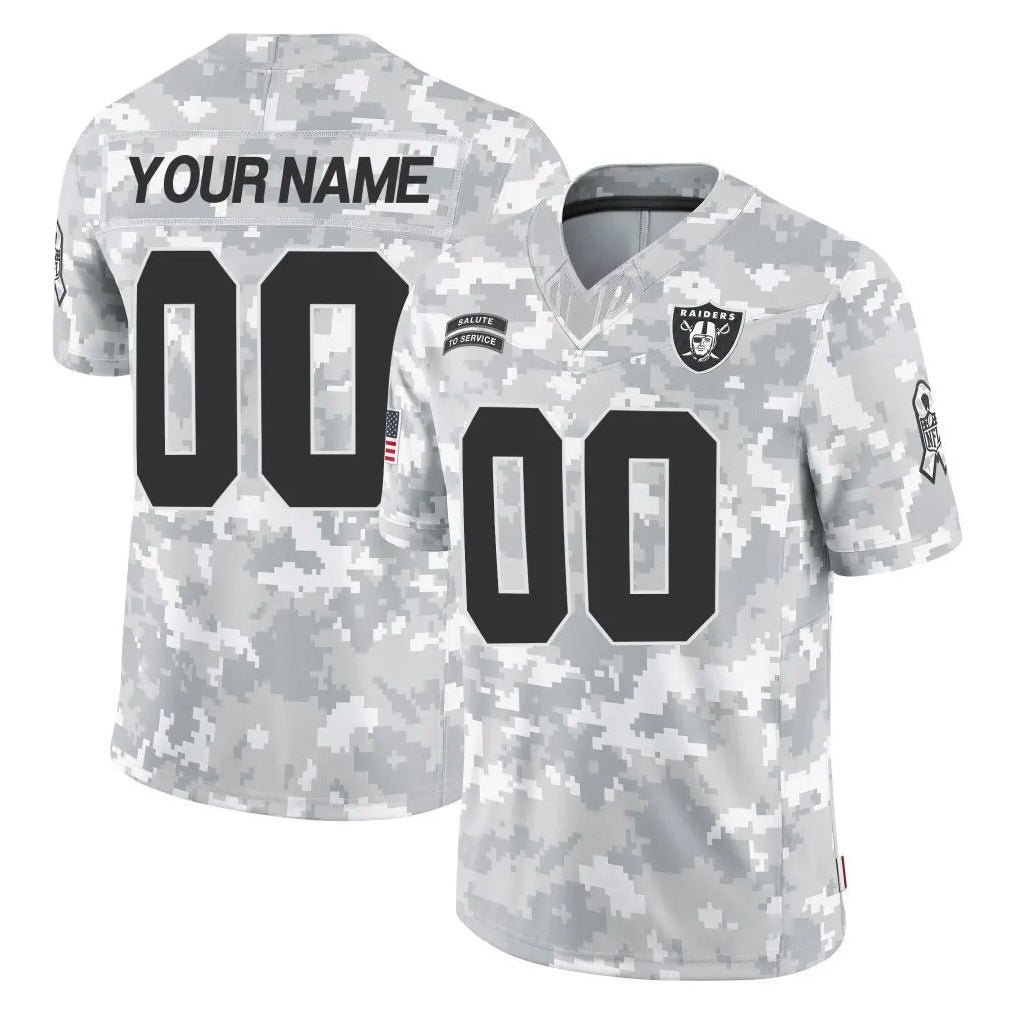 Mdoa Custom LV.Raiders Arctic Camo Salute To Service Limited Game Any Name & Numbers Stitched Jerseys