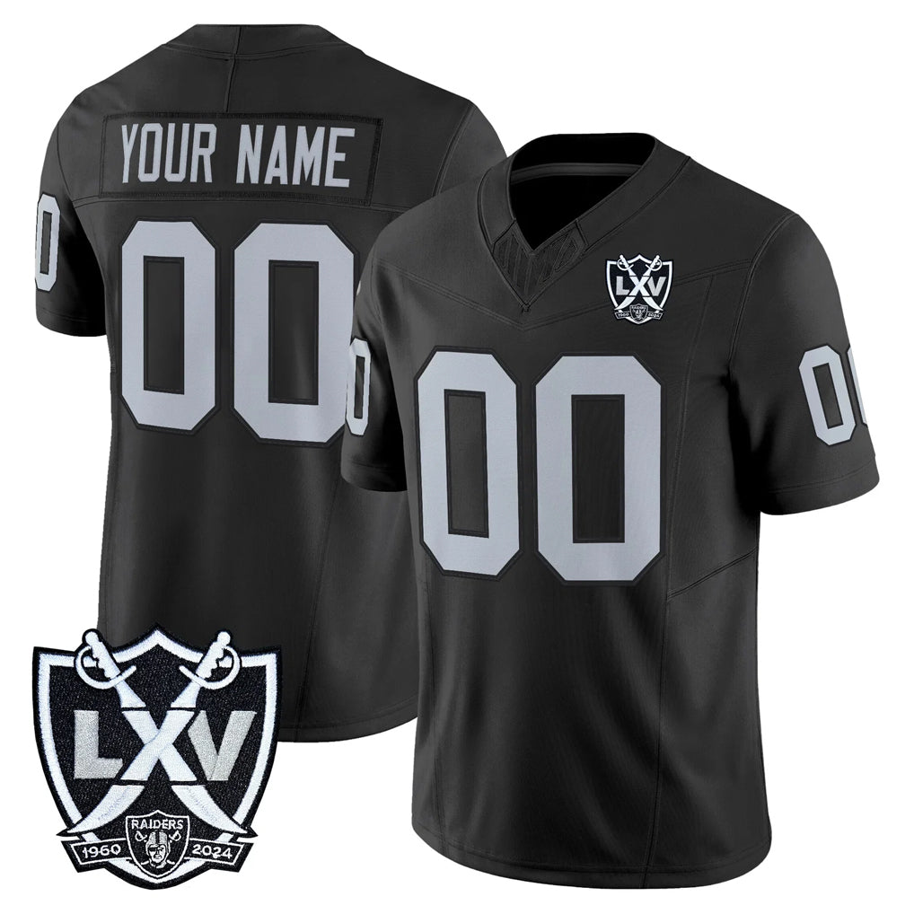 Mdoa Custom LV.Raiders Black 2026 Vapor Limited Home Game Any Name & Numbers Stitched Jerseys