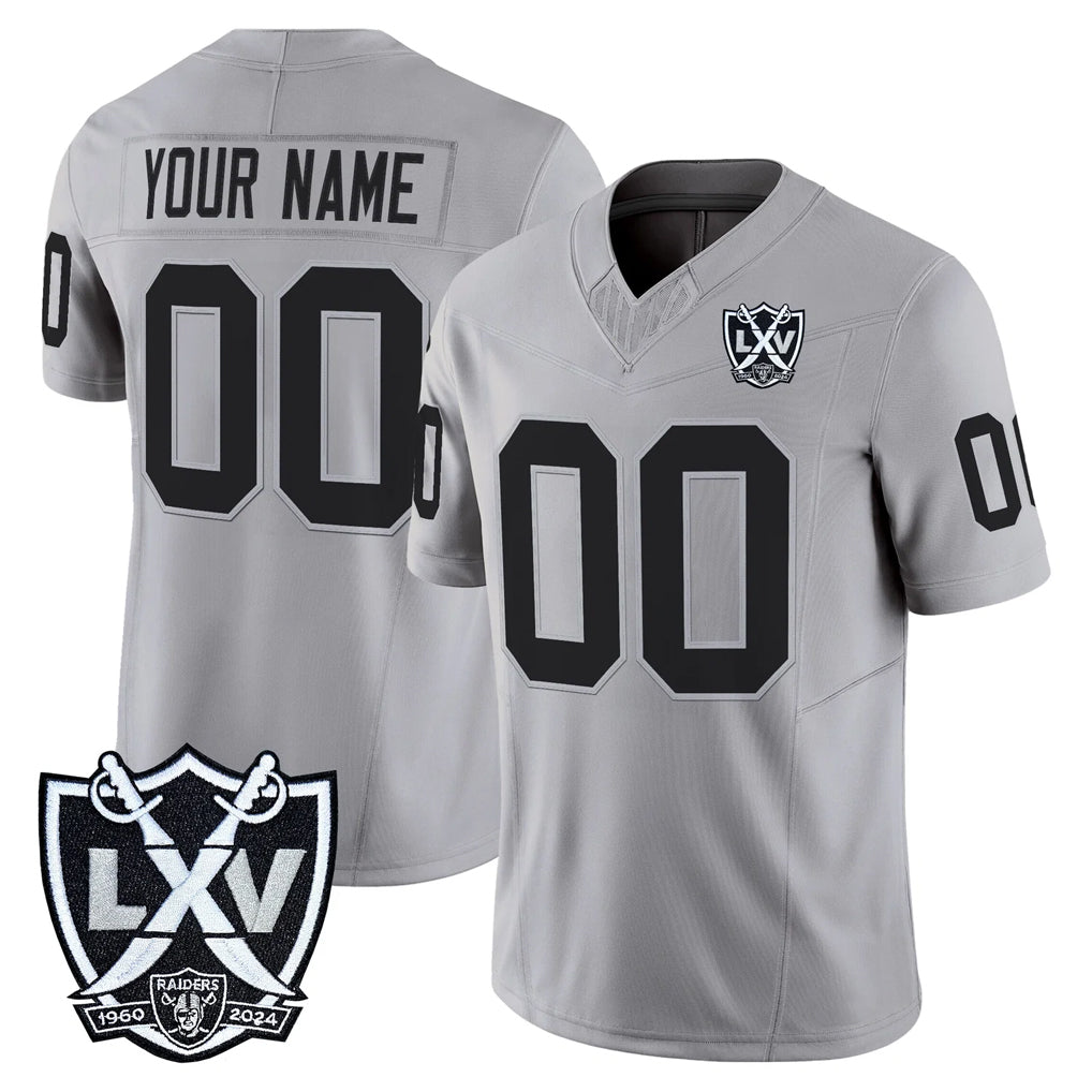 Mdoa Custom LV.Raiders Gray 2026 Vapor Limited Home Game Any Name & Numbers Stitched Jerseys