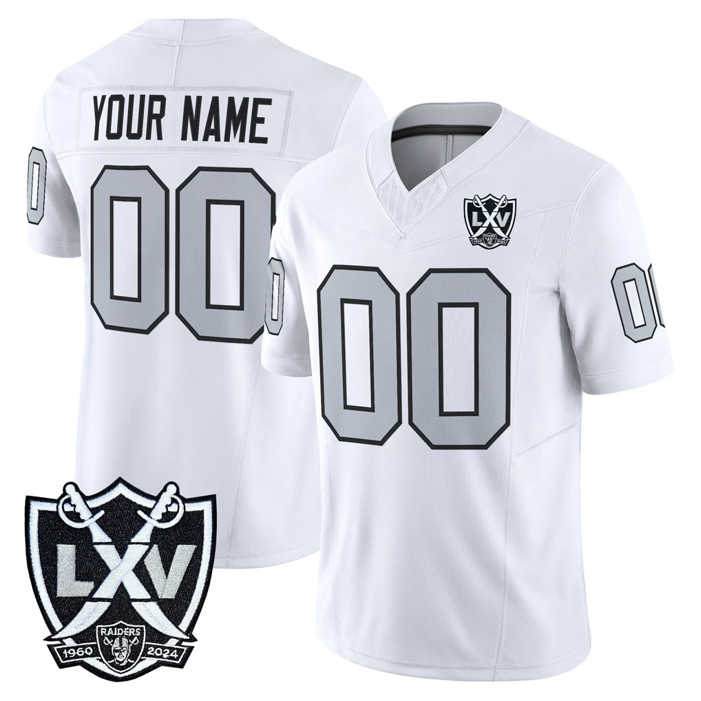Mdoa Custom LV.Raiders White 2026 Vapor Limited Home Game Any Name & Numbers Stitched Jerseys