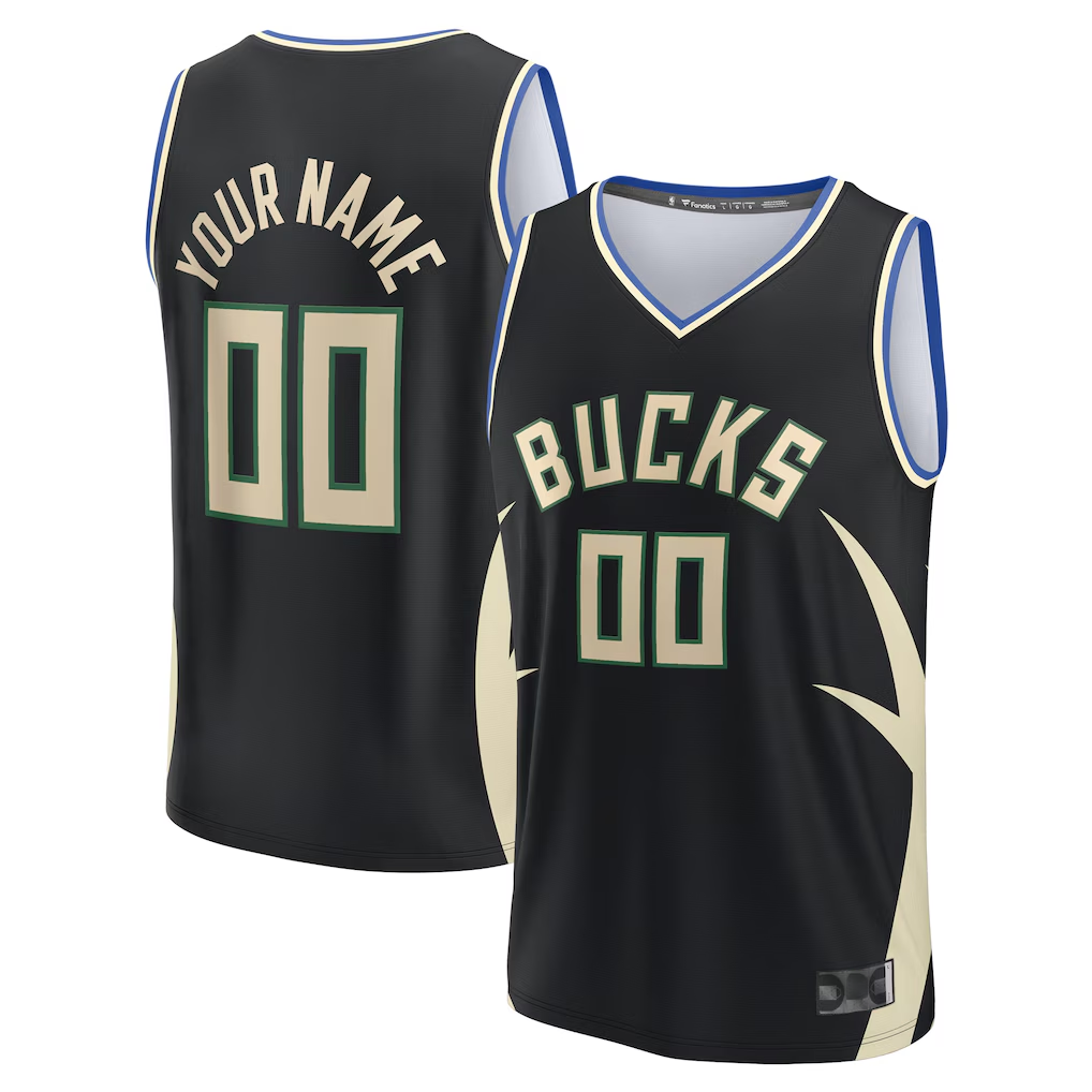 Mdoa Custom M.Bucks Black Fast Break Jerseys - Statement Edition