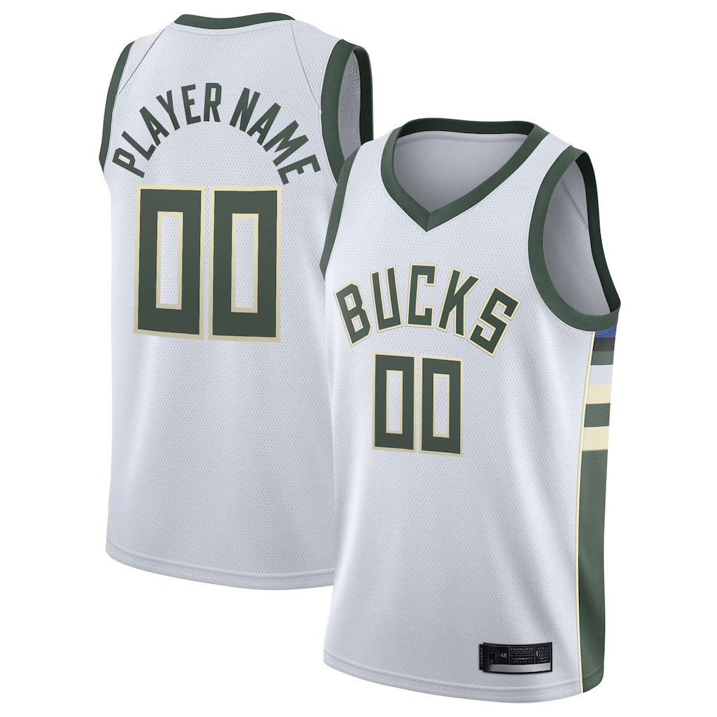 Mdoa Custom M.Bucks White 2020-21 Swingman Custom Jerseys - Association Edition