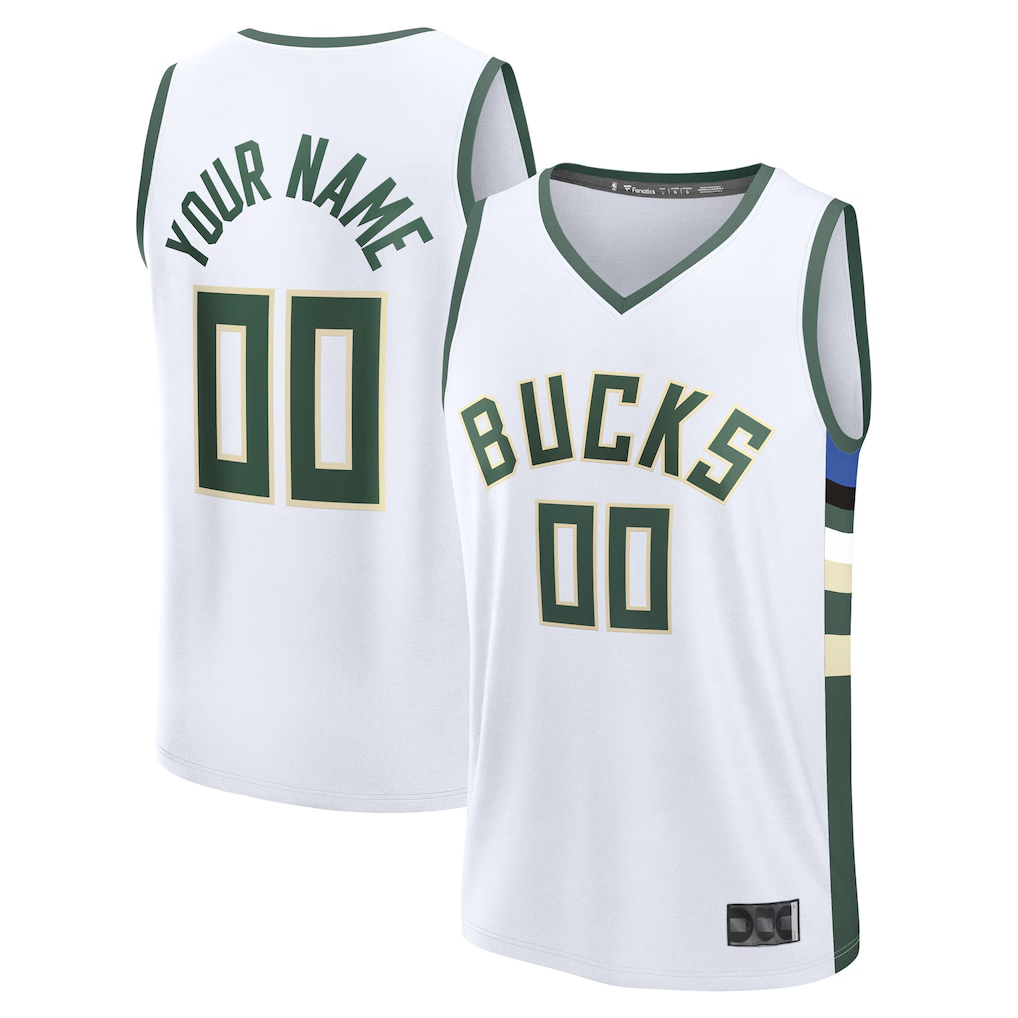 Mdoa Custom M.Bucks White Fast Break Jerseys - Association Edition