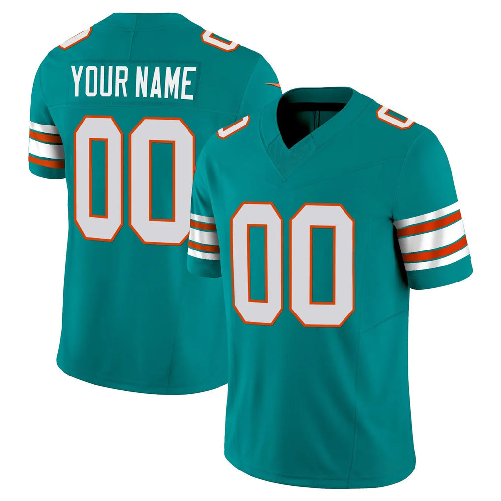Mdoa Custom M.Dolphins Aqua Limited Alternate Vapor F.U.S.E. Home Game Any Name & Numbers Stitched Jerseys