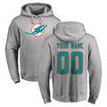 Mdoa Custom M.Dolphins Gray LOGO Pullover Hoodies Limited Any Name & Numbers Stitched Jerseys
