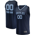 Mdoa Custom M.Grizzlies Navy Fast Break Replica Stitched Jerseys- Icon Edition