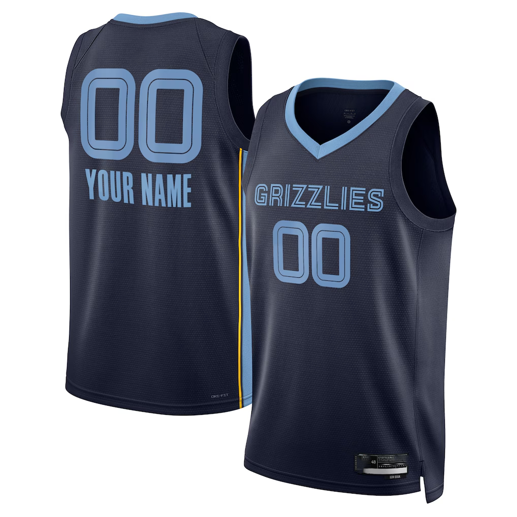 Mdoa Custom M.Grizzlies Navy Swingman Stitched Jerseys- Icon Edition