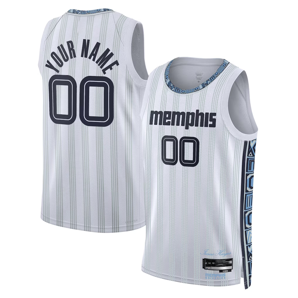 Mdoa Custom M.Grizzlies White 2025-2026 City Edition Swingman Stitched Jerseys