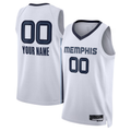Mdoa Custom M.Grizzlies White Swingman Stitched Jerseys- Association Edition