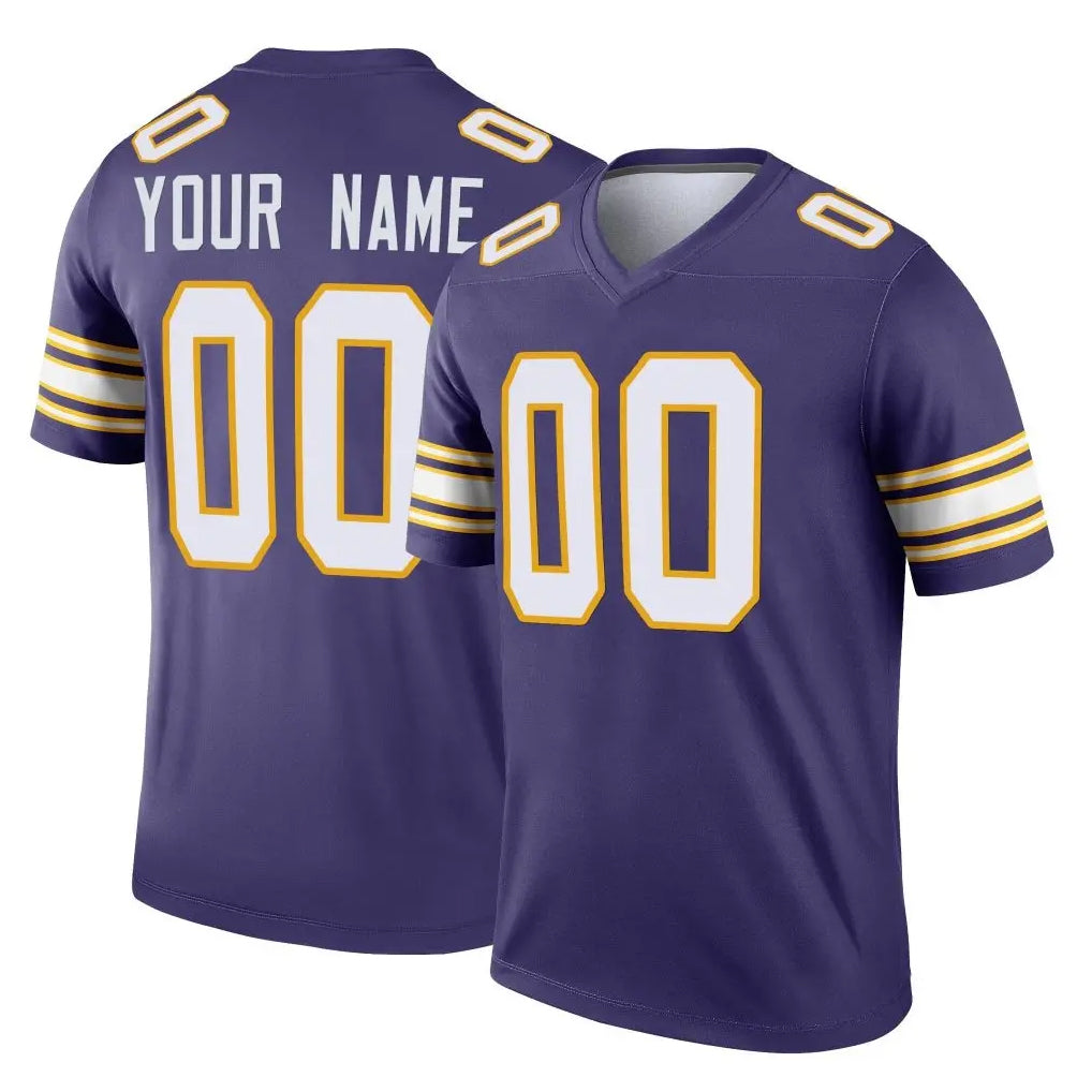 Mdoa Custom MN.Vikings Purple Limited Classic Home Game Any Name & Numbers Stitched Jerseys