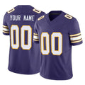 Mdoa Custom MN.Vikings Purple Limited Classic Vapor F.U.S.E. Home Game Any Name & Numbers Stitched Jerseys