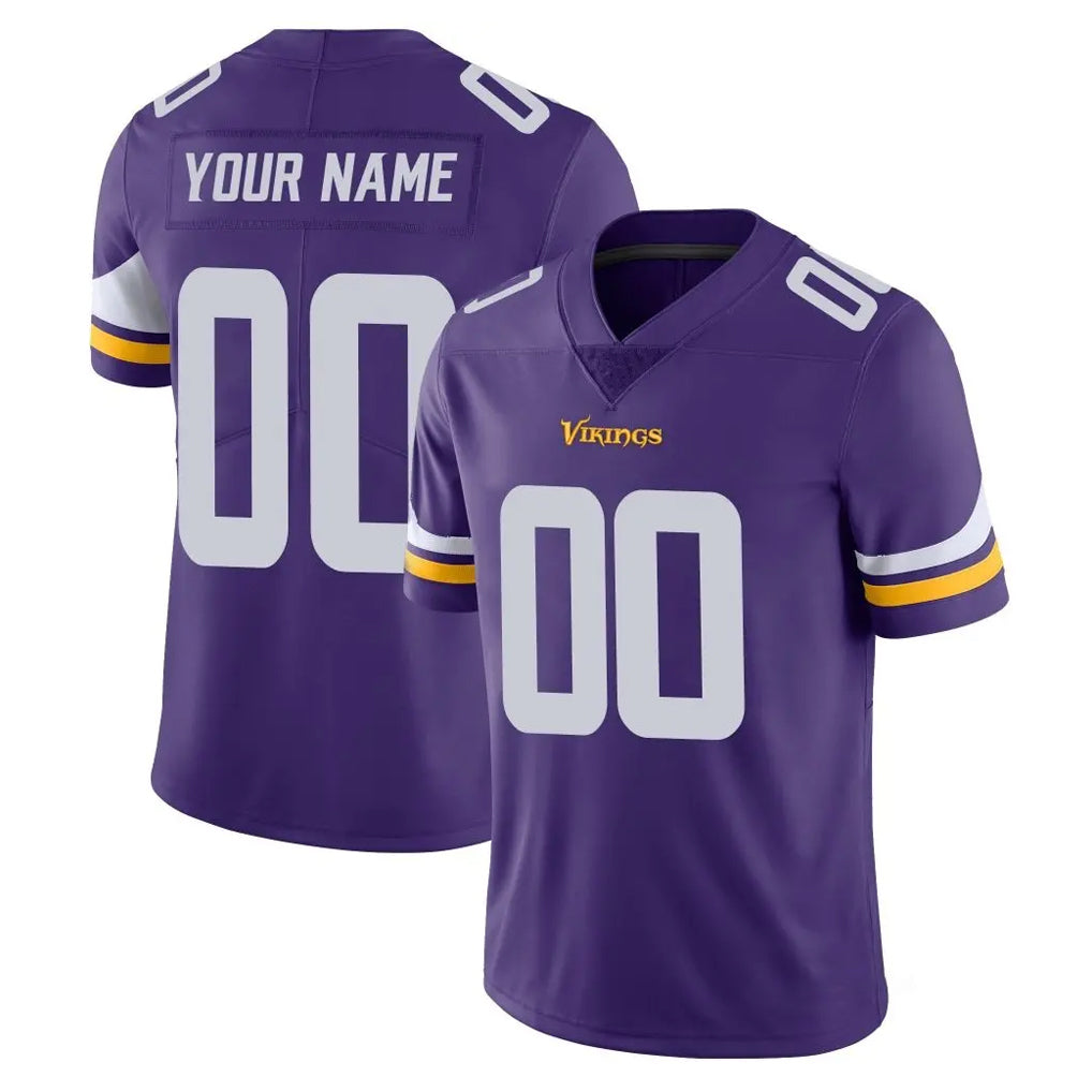 Mdoa Custom MN.Vikings Purple Limited Vapor Untouchable Home Game Any Name & Numbers Stitched Jerseys