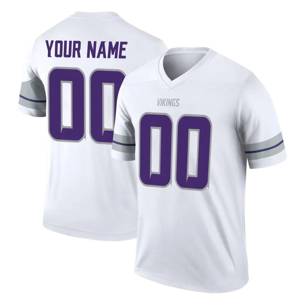 Mdoa Custom MN.Vikings White Alternate Legend Home Game Any Name & Numbers Stitched Jerseys