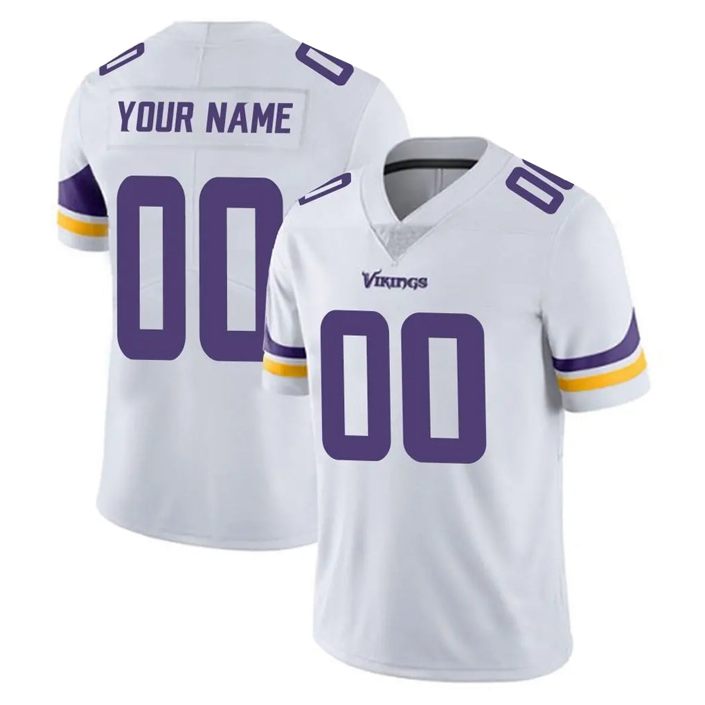 Mdoa Custom MN.Vikings White Limited Vapor Untouchable Home Game Any Name & Numbers Stitched Jerseys