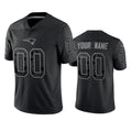 Mdoa Custom NE.Patriots Black Reflective LImited Home Game Any Name & Numbers Stitched Jerseys