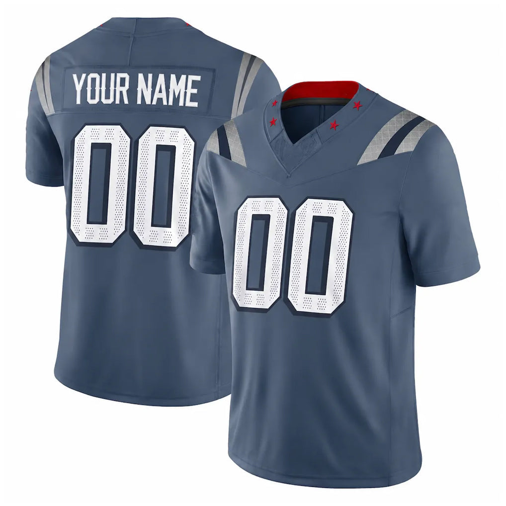 Mdoa Custom NE.Patriots Blue Limited Rivalries Collection Home Game Any Name & Numbers Stitched Jerseys