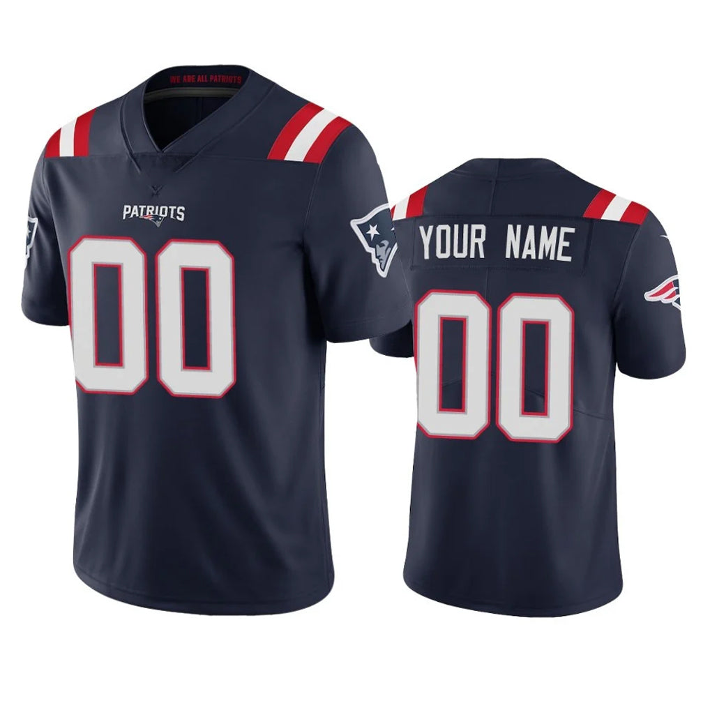 Mdoa Custom NE.Patriots Navy Vapor Untouchable Home Game Any Name & Numbers Stitched Jerseys