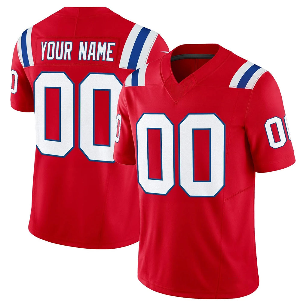 Mdoa Custom NE.Patriots Red Limited Vapor F.U.S.E. Home Game Any Name & Numbers Stitched Jerseys