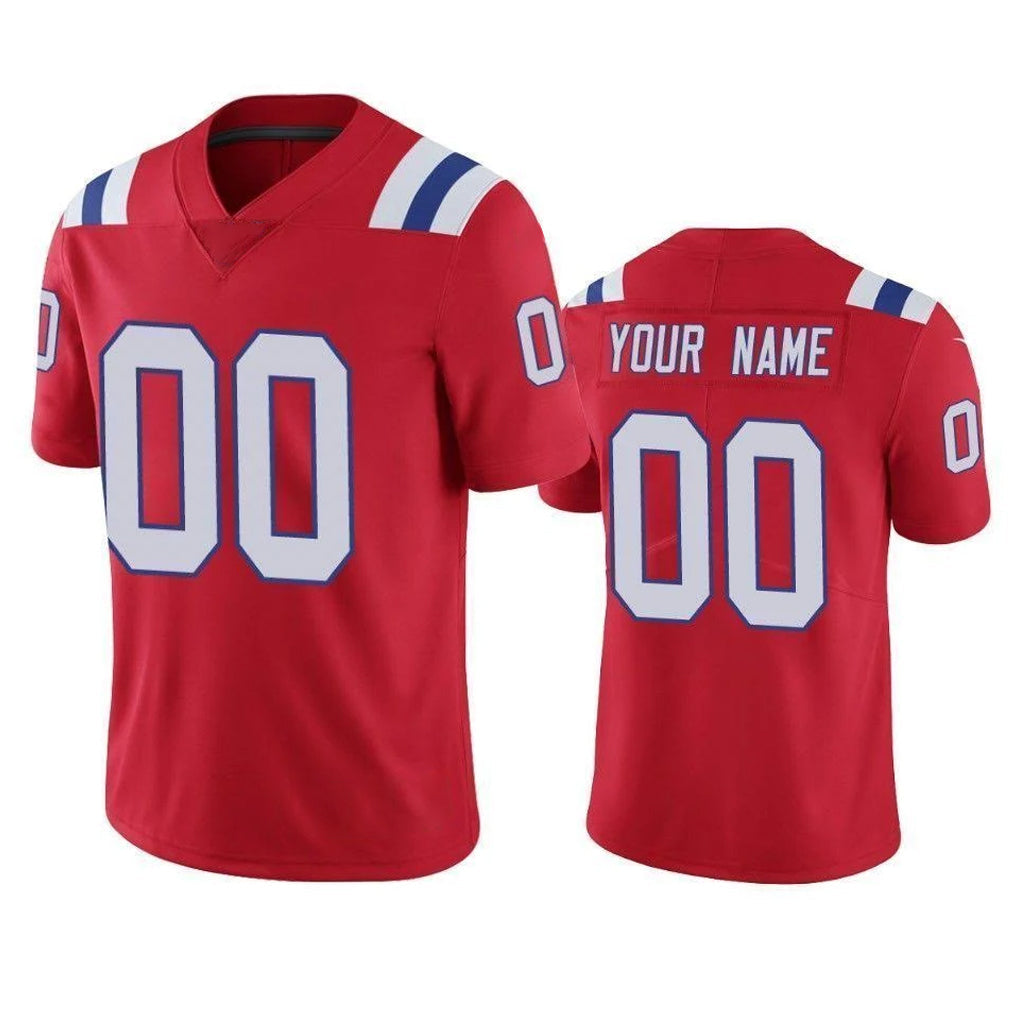 Mdoa Custom NE.Patriots Red Vapor Untouchable Home Game Any Name & Numbers Stitched Jerseys