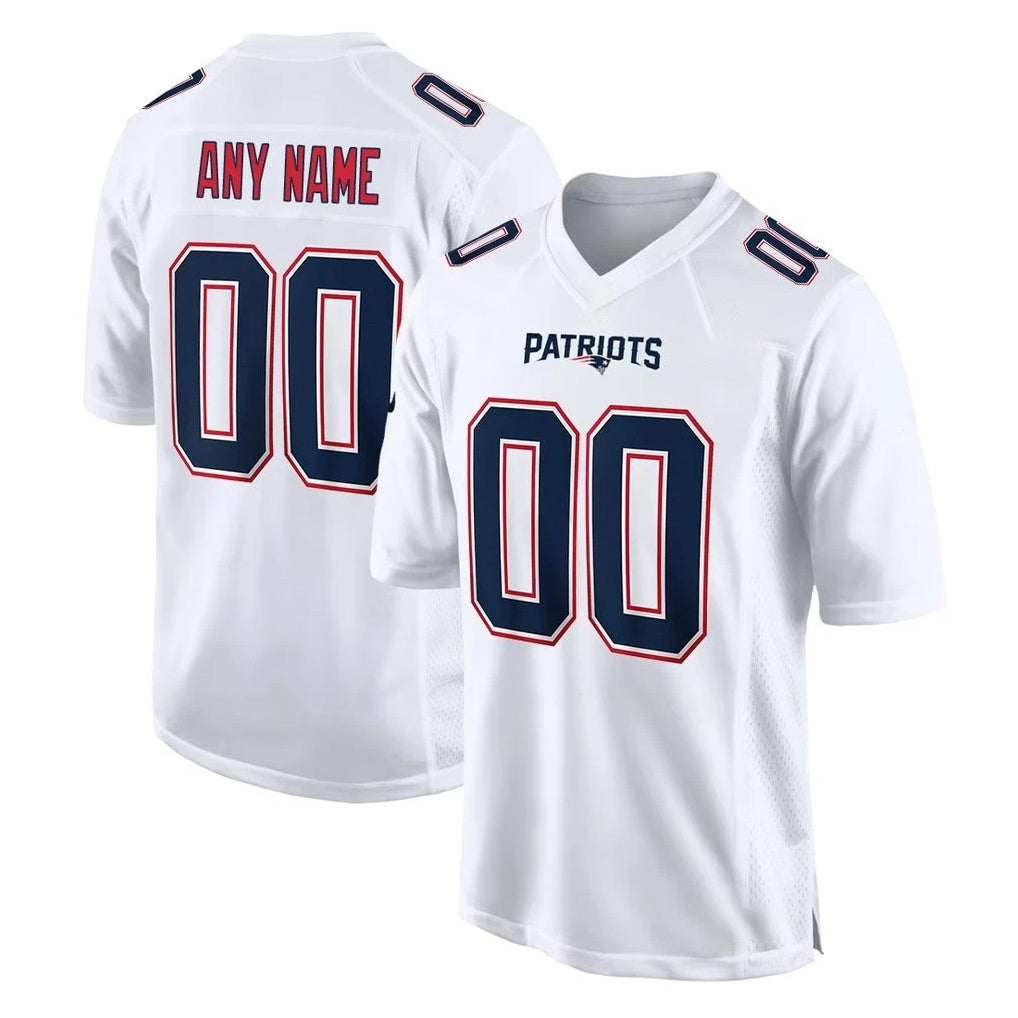 Mdoa Custom NE.Patriots White Fashion Limited Home Game Any Name & Numbers Stitched Jerseys