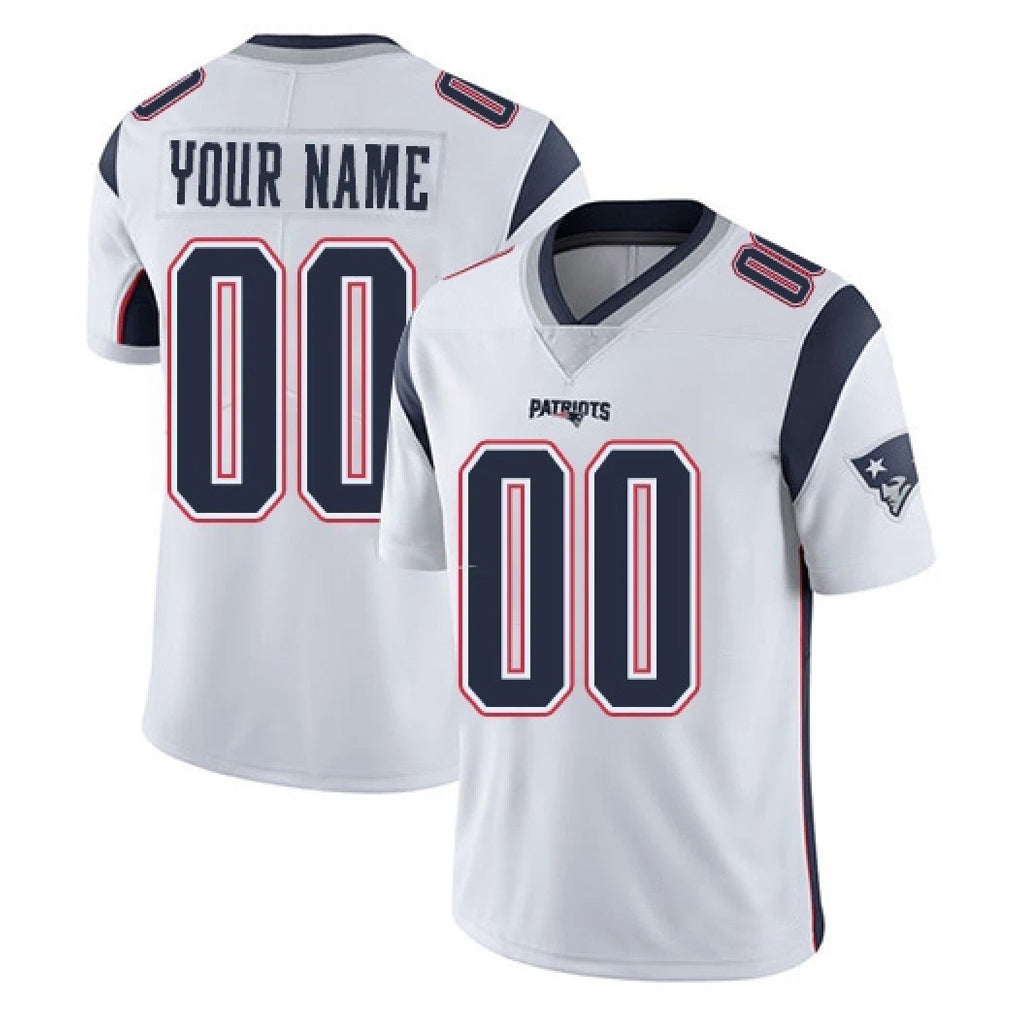 Mdoa Custom NE.Patriots White Limited Vapor Home Game Any Name & Numbers Stitched Jerseys