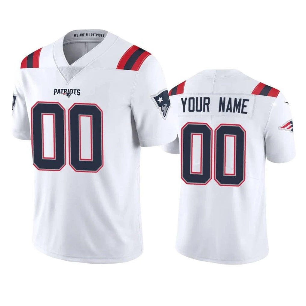 Mdoa Custom NE.Patriots White Vapor Untouchable Home Game Any Name & Numbers Stitched Jerseys