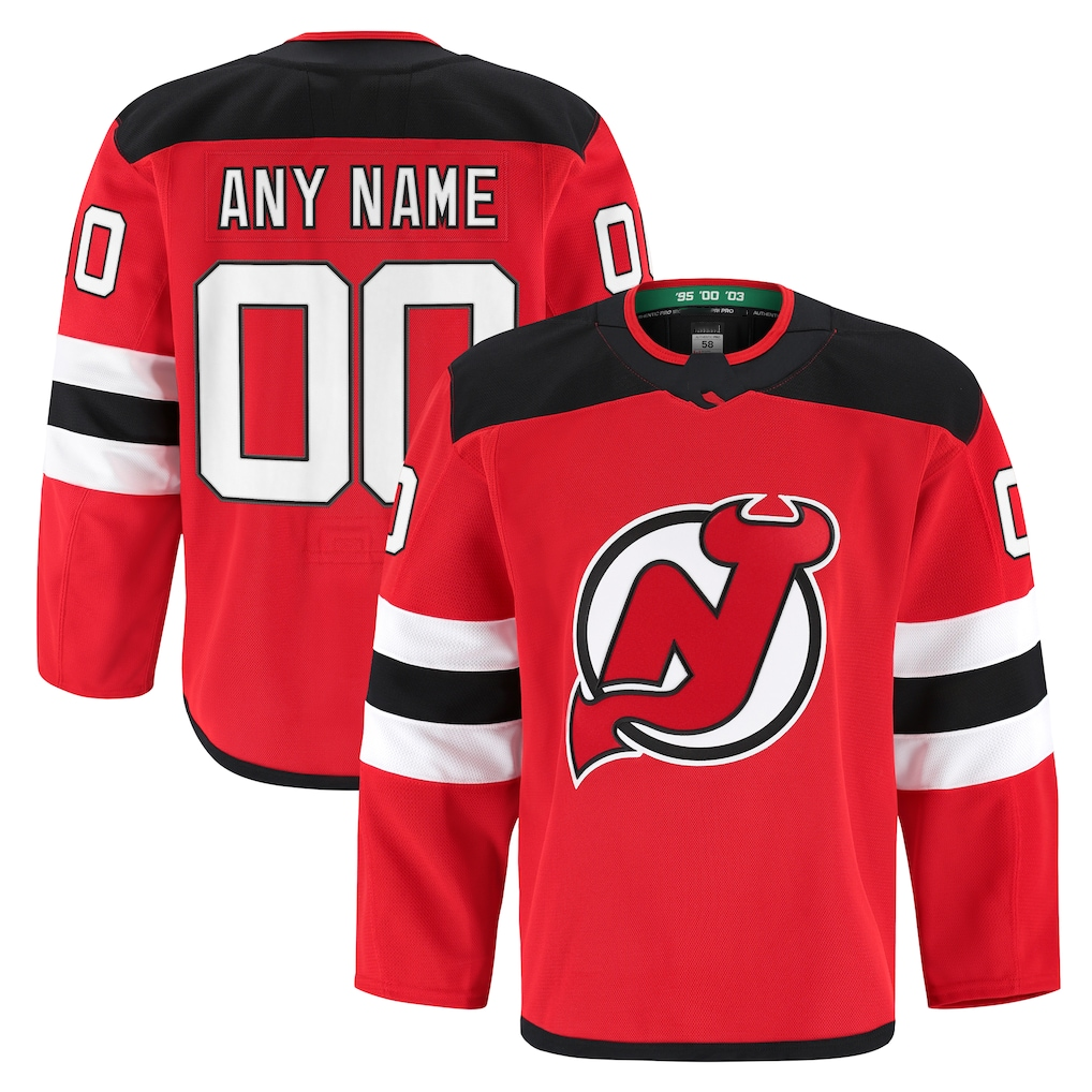 Mdoa Custom N.Jersey Devils Red Home Authentic Pro Jerseys