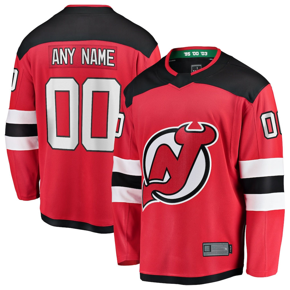 Mdoa Custom N.Jersey Devils Red Home Breakaway Jerseys