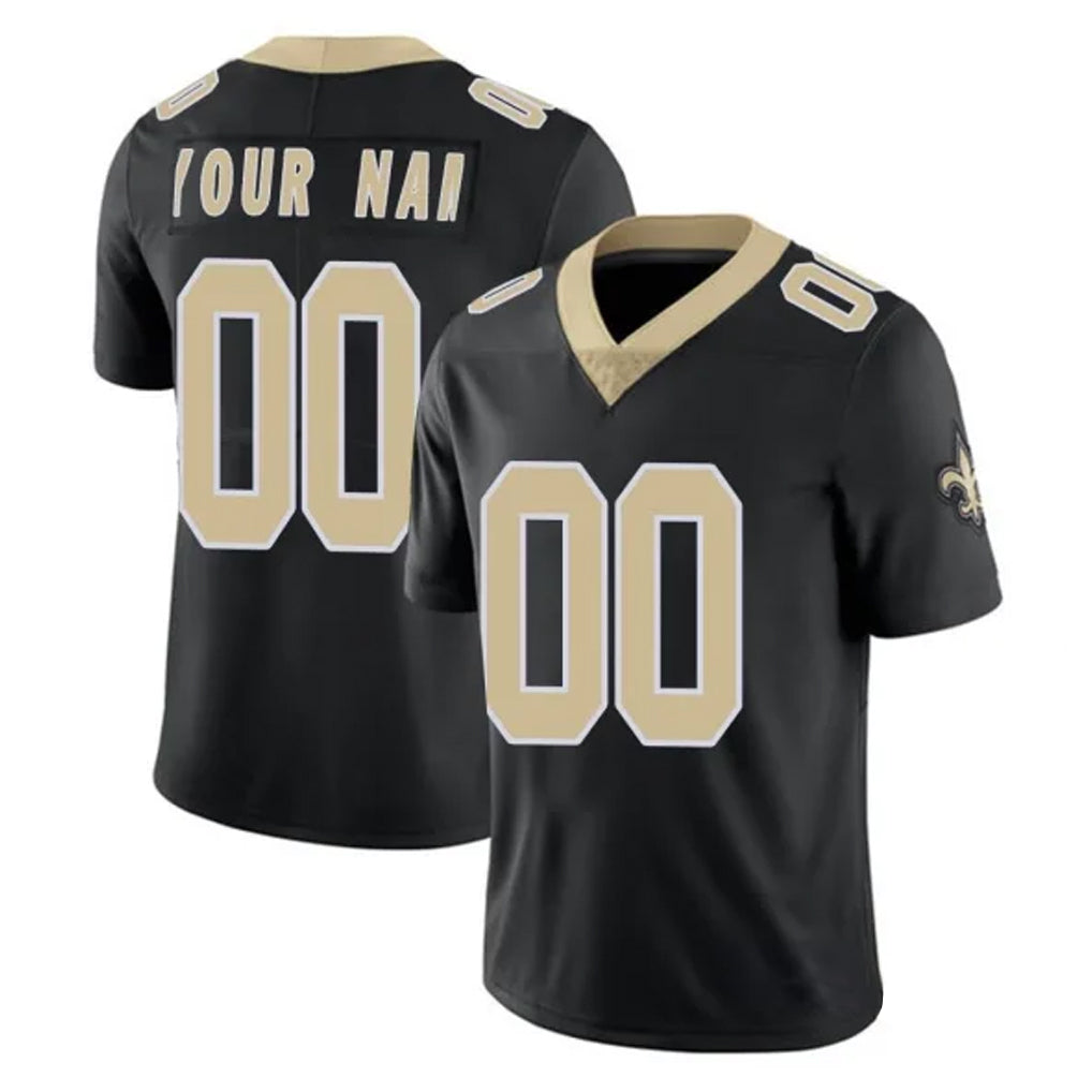 Mdoa Custom NO.Saints Black Limited Vapor Untouchable Home Game Any Name & Numbers Stitched Jerseys
