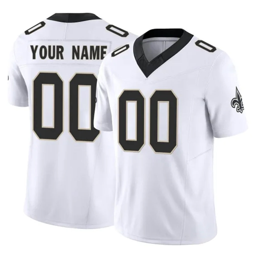 Mdoa Custom NO.Saints White Limited Vapor F.U.S.E. Home Game Any Name & Numbers Stitched Jerseys