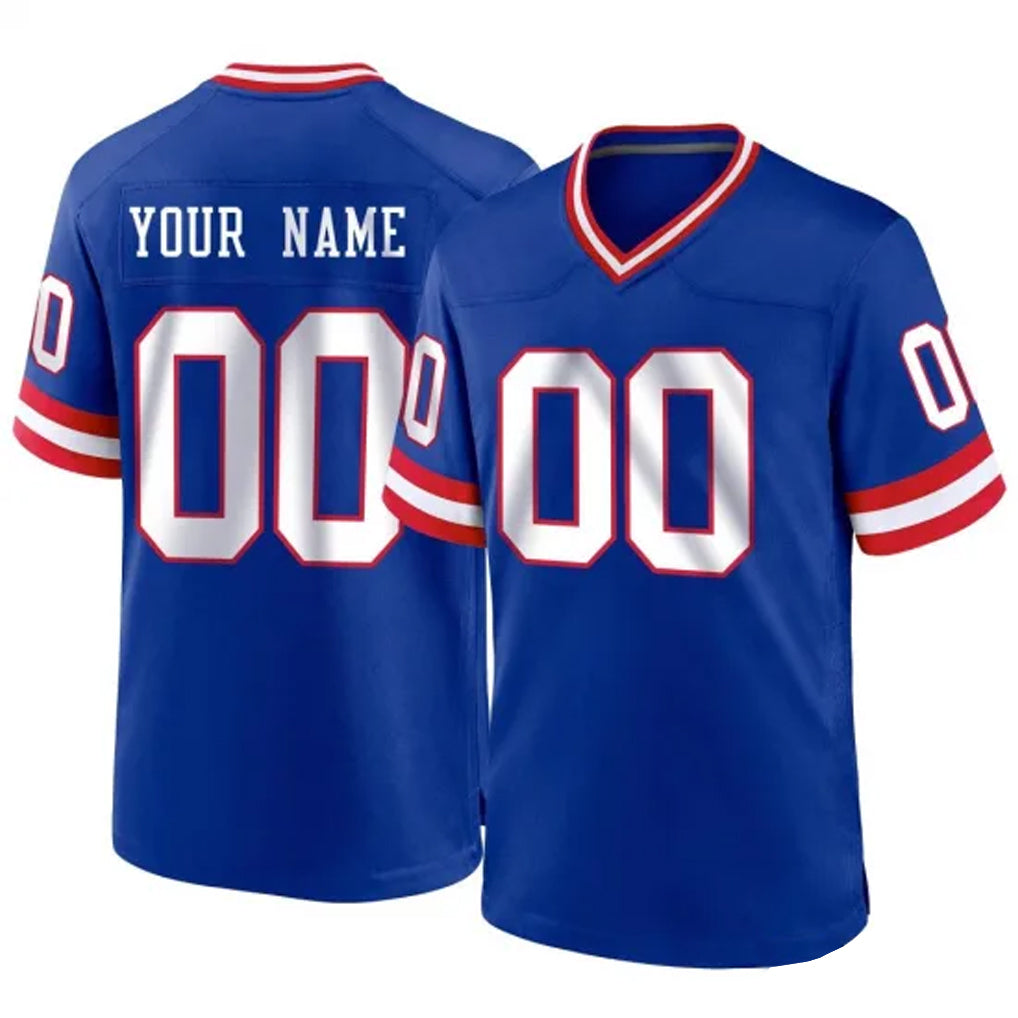 Mdoa Custom NY.Giants Royal Classic Home Game Any Name & Numbers Stitched Jerseys