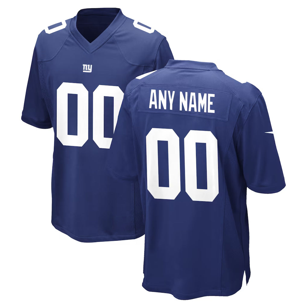 Mdoa Custom NY.Giants Royal Home Game Any Name & Numbers Stitched Jerseys