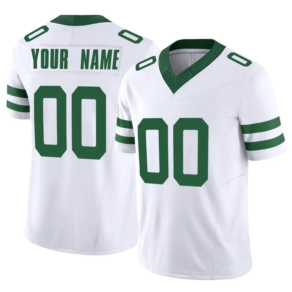 Mdoa Custom NY.Jets White Legacy Limited Vapor F.U.S.E. Home Game Any Name & Numbers Stitched Jerseys