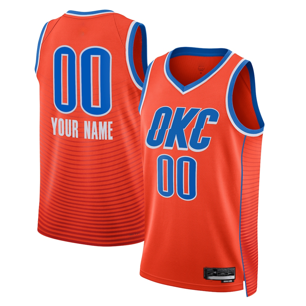 Mdoa Custom OC.Thunder Jordan Brand Orange 2022-2023 Swingman Stitched Jerseys - Statement Edition