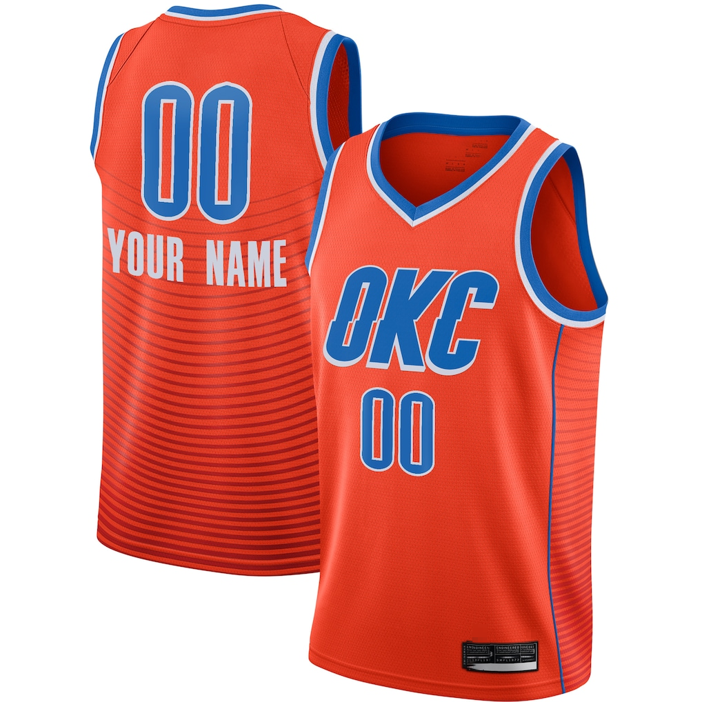 Mdoa Custom OC.Thunder Orange Swingman Stitched Jerseys- Statement Edition