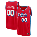 Mdoa Custom P.76ers Red Fast Break Jerseys - Icon Edition