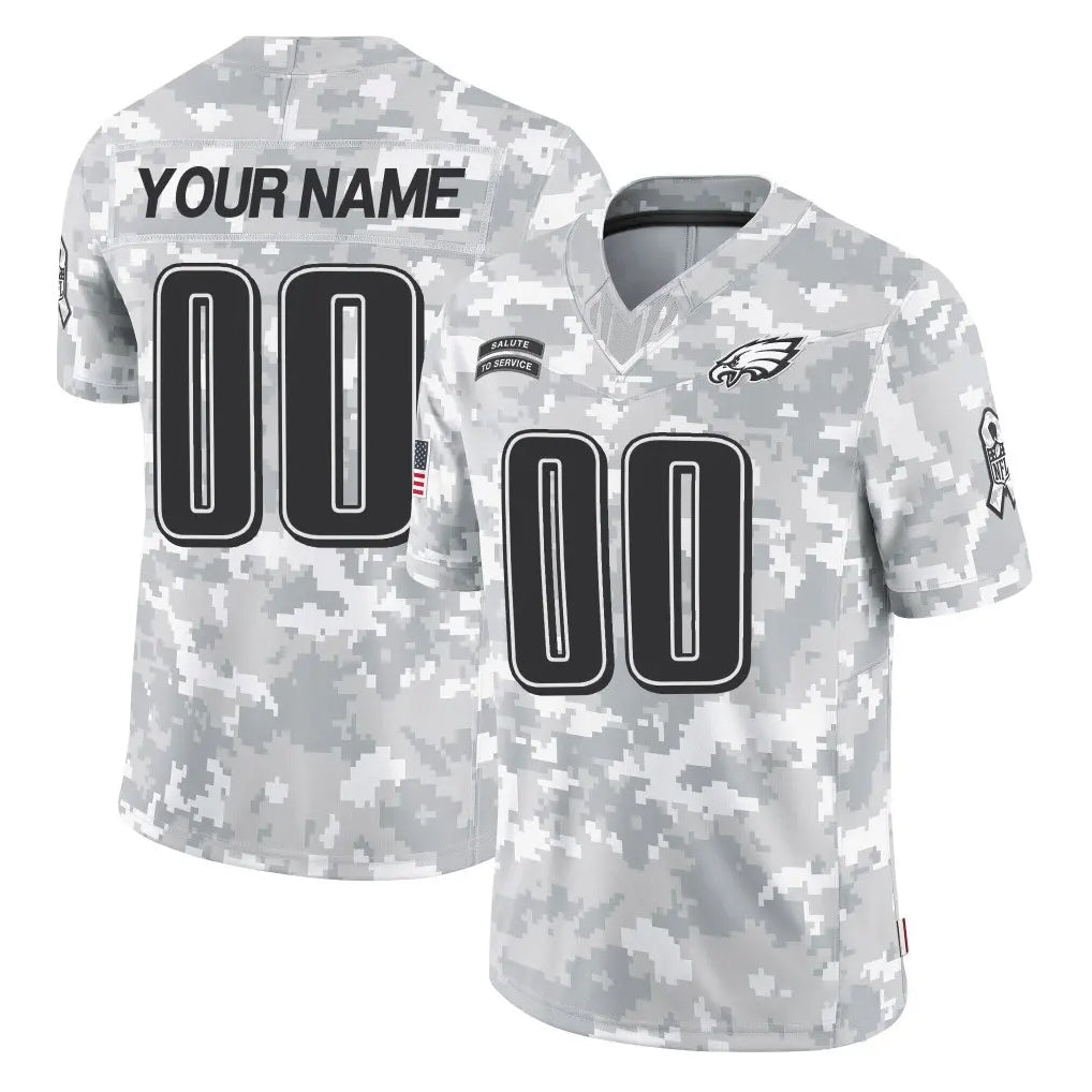 Mdoa Custom P.Eagles Arctic Camo Salute to Service Limited Game Any Name & Numbers Stitched Jerseys