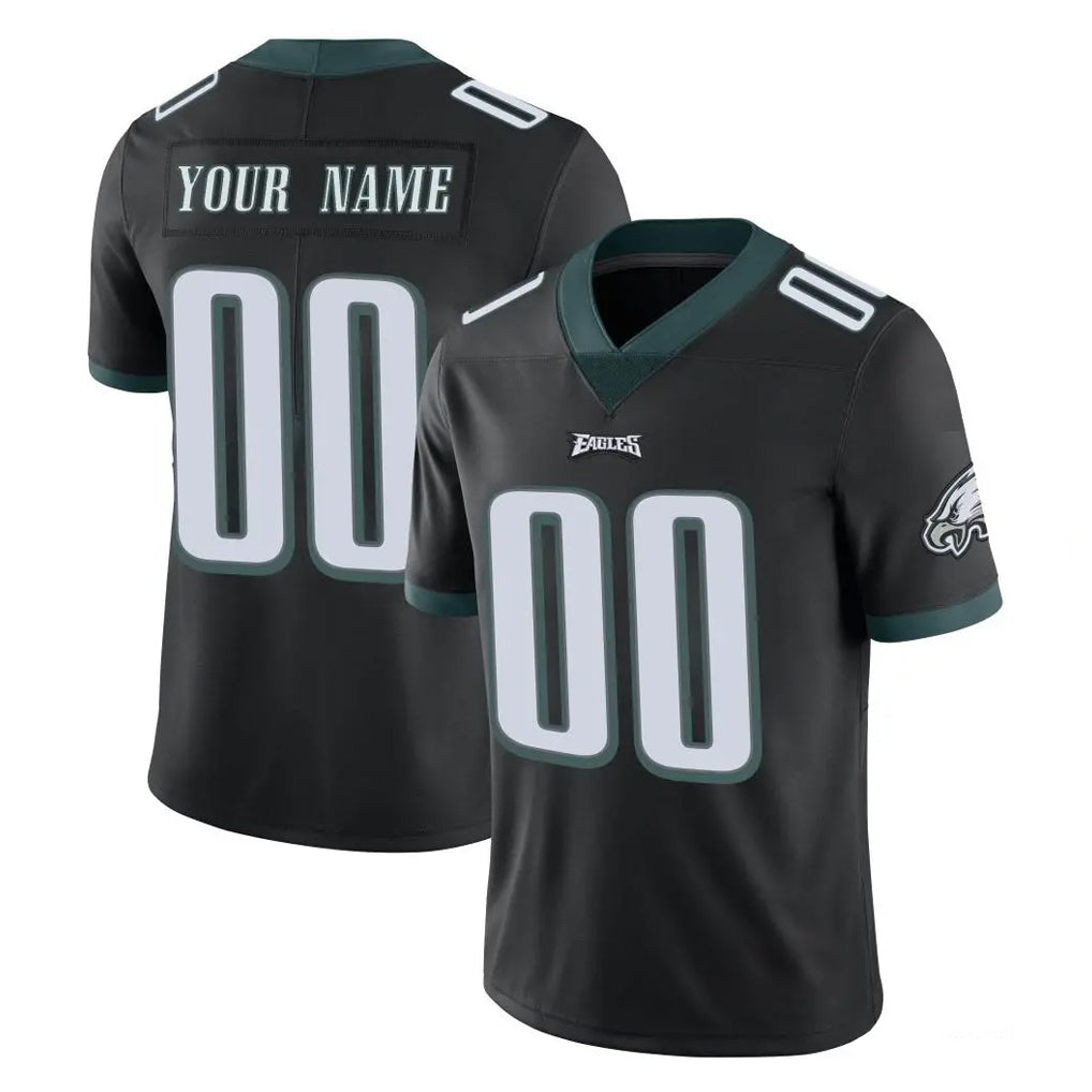 Mdoa Custom P.Eagles Black Limited Vapor Untouchable Home Game Any Name & Numbers Stitched Jerseys