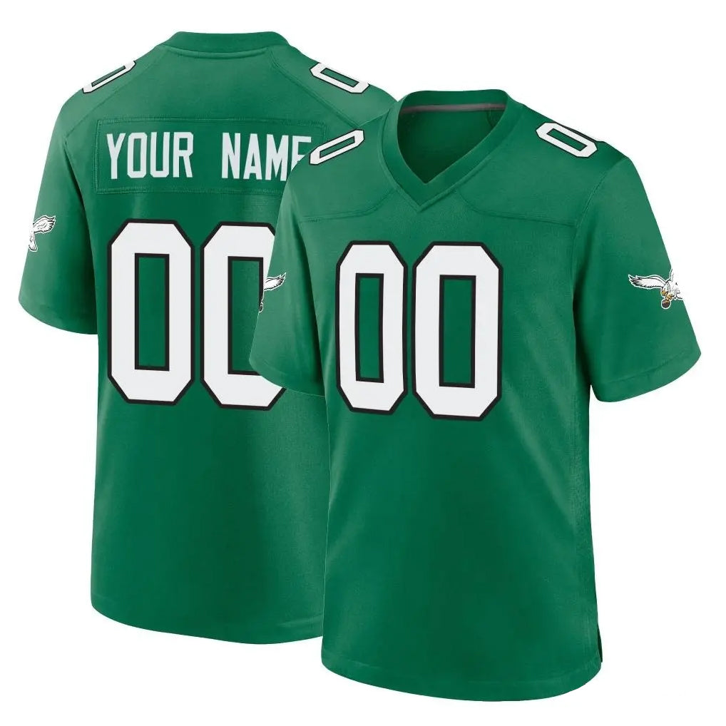 Mdoa Custom P.Eagles Green Kelly Alternate Home Game Any Name & Numbers Stitched Jerseys
