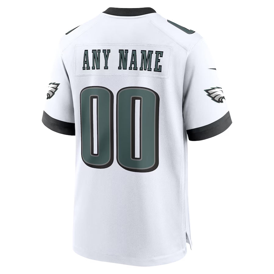 Mdoa Custom P.Eagles White Stitched Home Game Stitched Jerseys