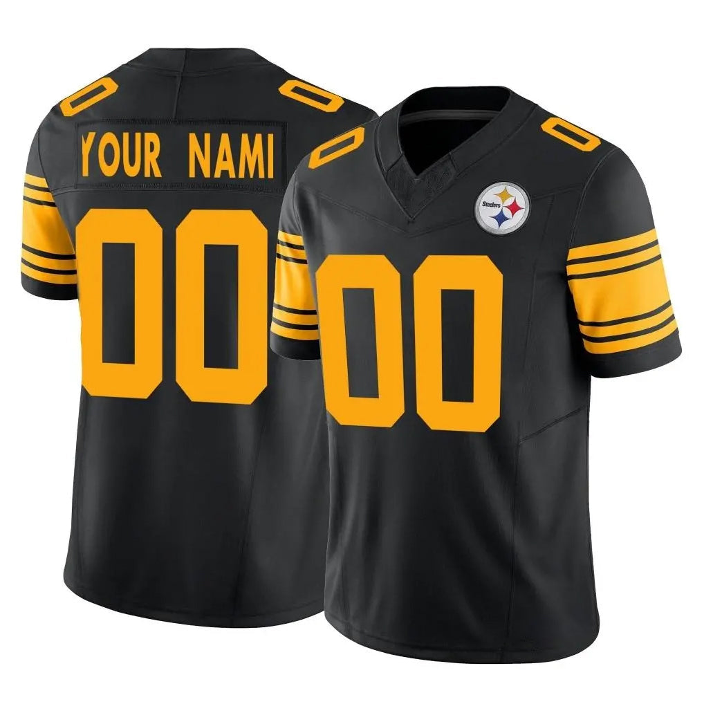 Mdoa Custom P.Steelers Black Limited 2nd Alternate Vapor F.U.S.E. Home Game Any Name & Numbers Stitched Jerseys