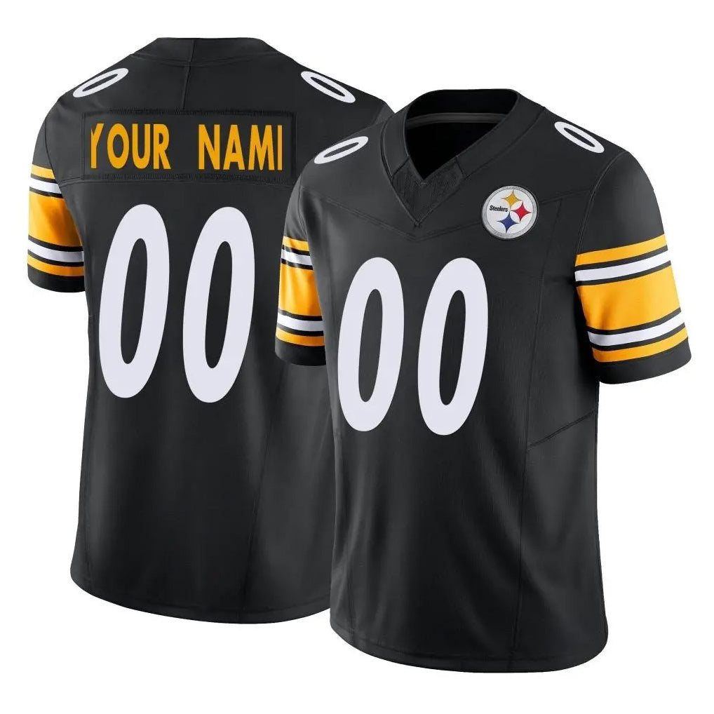 Mdoa Custom P.Steelers Black Limited Vapor F.U.S.E. Home Game Any Name & Numbers Stitched Jerseys