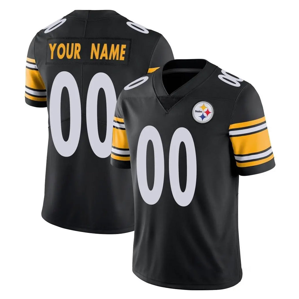 Mdoa Custom P.Steelers Black Limited Vapor Untouchable Home Game Any Name & Numbers Stitched Jerseys