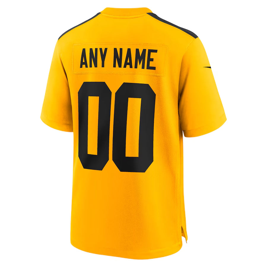 Mdoa Custom P.Steelers Gold Alternate Game Stitched Jerseys