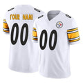 Mdoa Custom P.Steelers White Limited Vapor F.U.S.E. Home Game Any Name & Numbers Stitched Jerseys