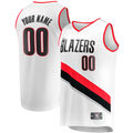 Mdoa Custom PT.Blazers Fanatics White Fast Break Replica Jerseys - Association Edition