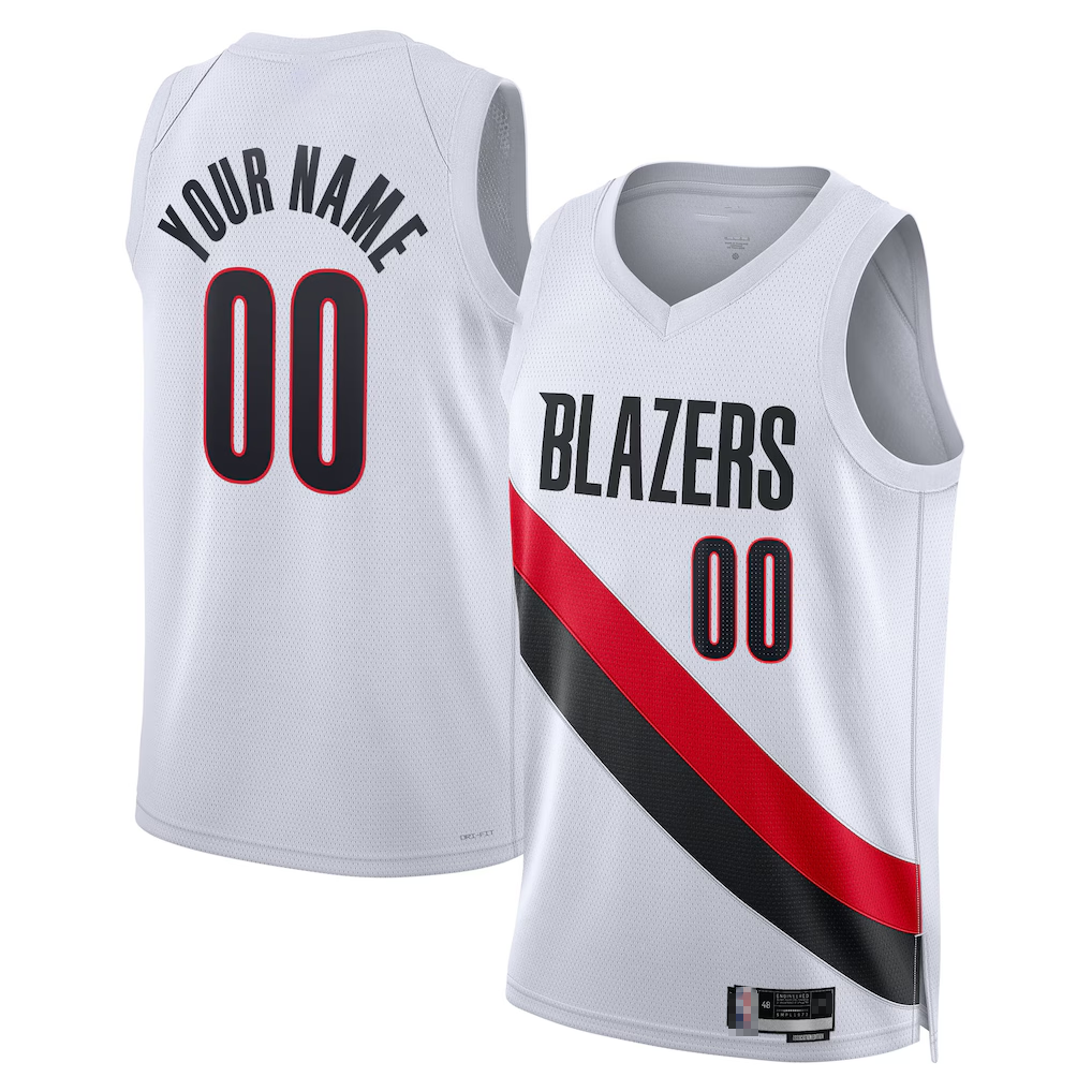 Mdoa Custom PT.Blazers White Swingman Jerseys - Association Edition